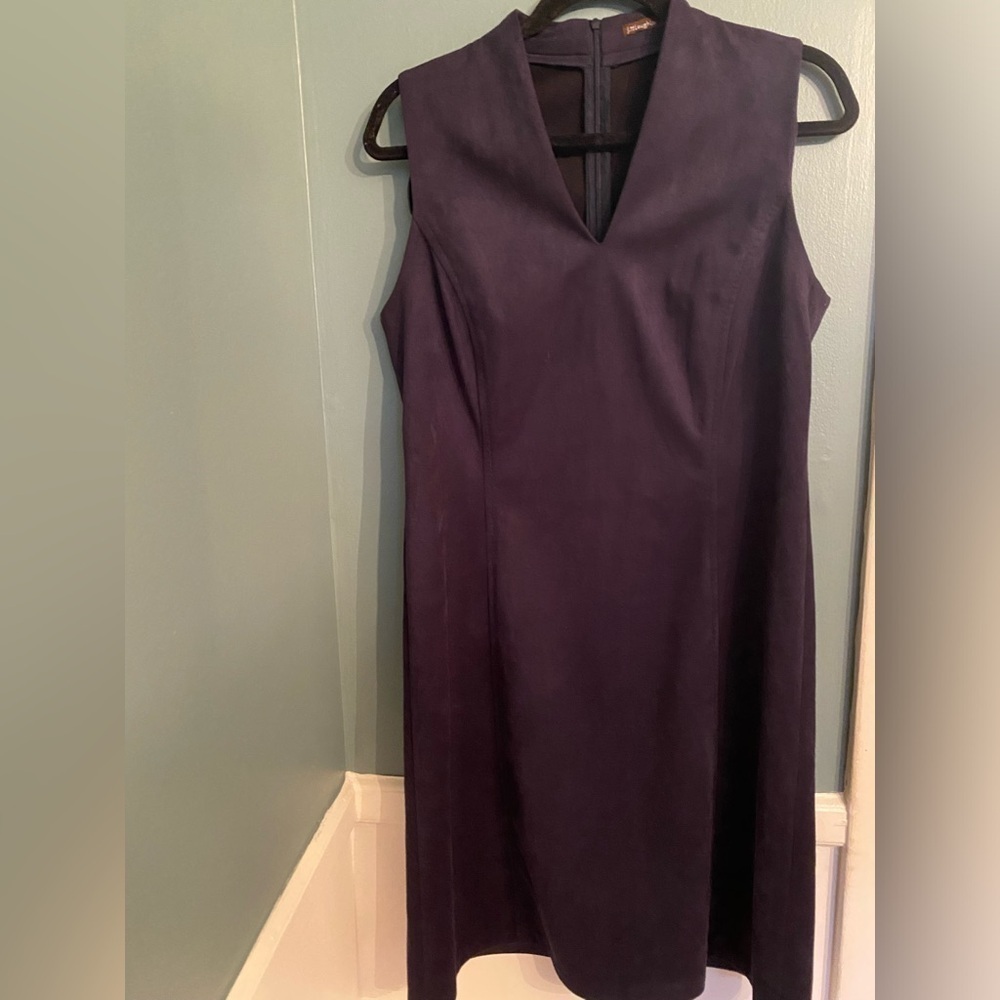 J. McLaughlin Sleeveless V-Neck Midi Dress in Deep Plum